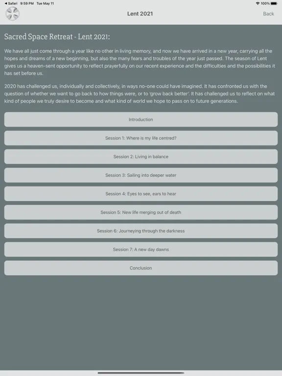 Screenshot di Sacred Space Daily Prayer iPad 