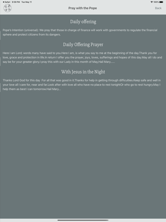 ภาพหน้าจอของ Sacred Space Daily Prayer iPad 