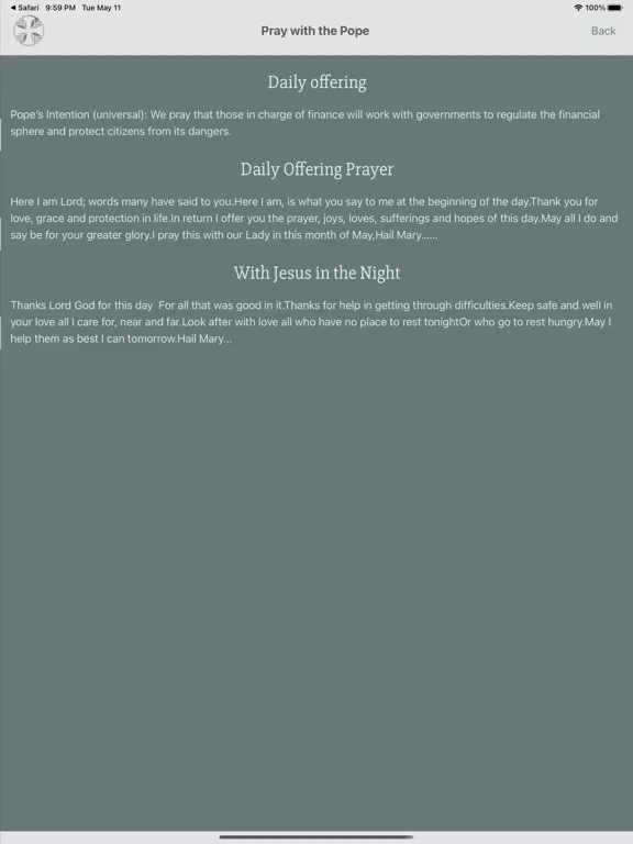 Screenshot di Sacred Space Daily Prayer iPad 