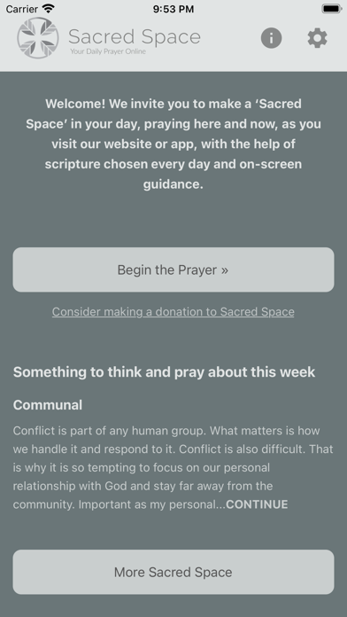 ภาพหน้าจอของ Sacred Space Daily Prayer
