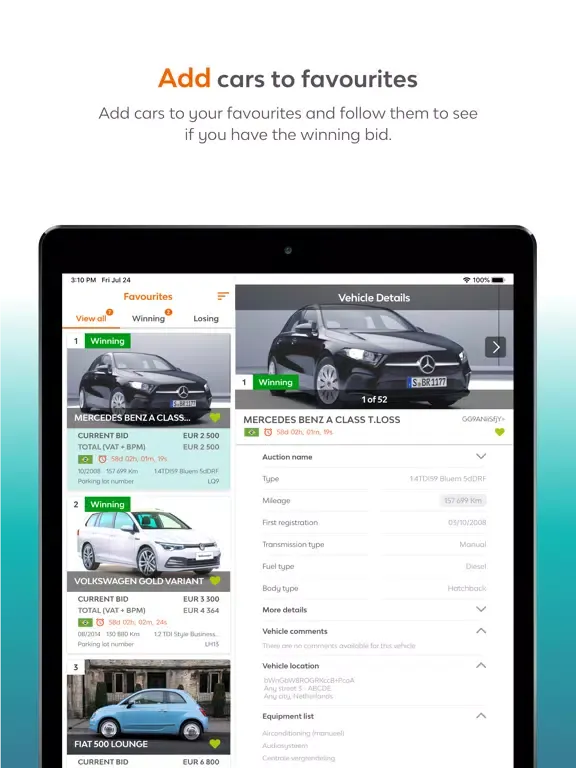 LeasePlan Auctions iPad  Ekran Görüntüleri