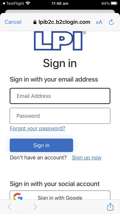 ภาพหน้าจอของ LPI App