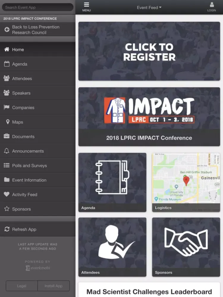 LPRC IMPACT 2018 iPad  سکرین شاٹس