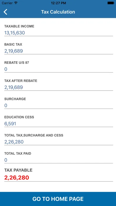 Zrzuty ekranu Income Tax Calculator - India