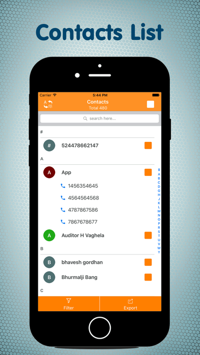 Contacts Backup Share & Export স্ক্রিনশট