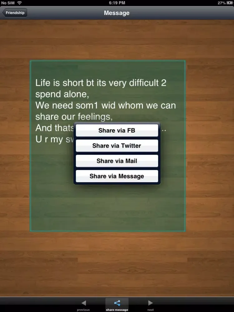 SMS Collection with Social Sharing -- 2013 Christmas Edition Catalog to express your feelings precisely with your loved ones ! iPad  Screenshots
