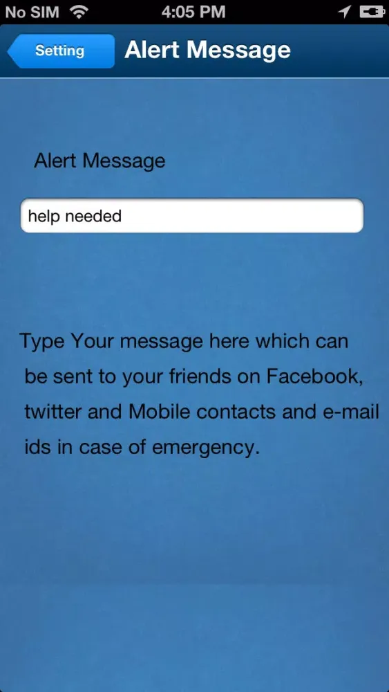 SOS Emergency Messaging - The one click help button ! スクリーンショット