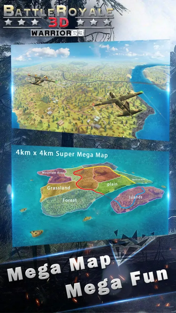 Tangkapan skrin Battle Royale 3D - Warrior63