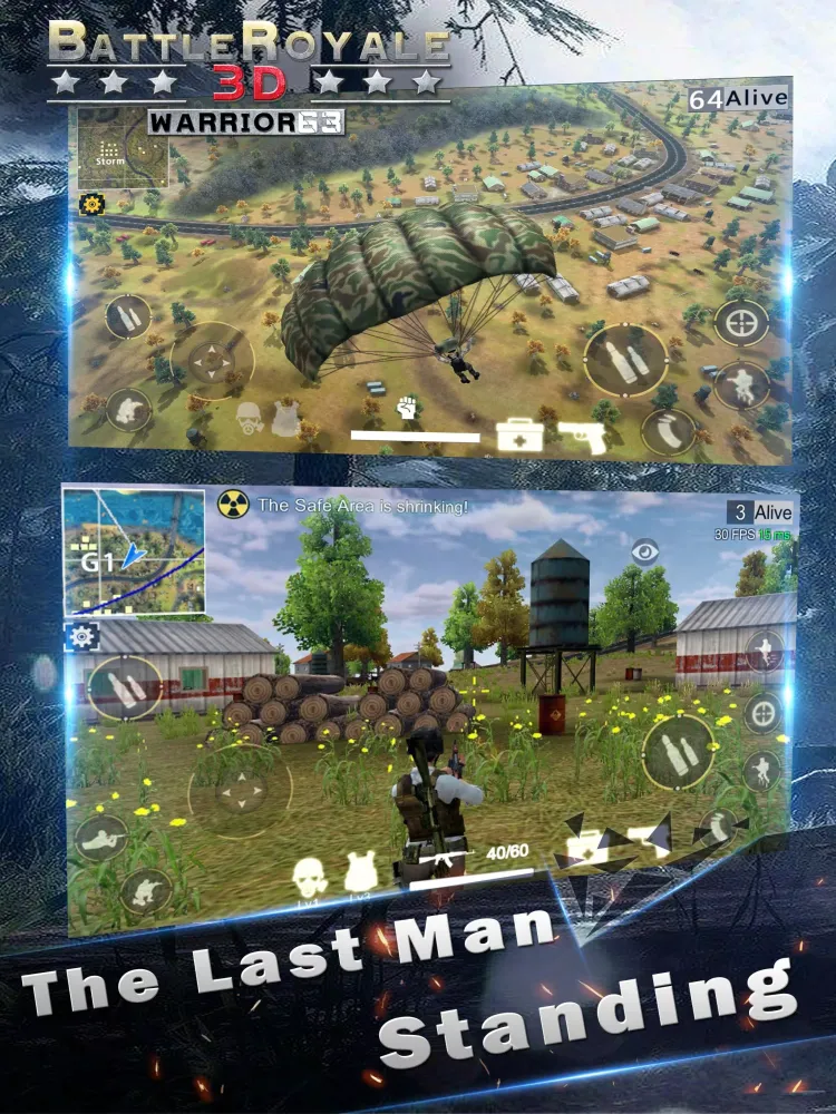 Tangkapan skrin Battle Royale 3D - Warrior63