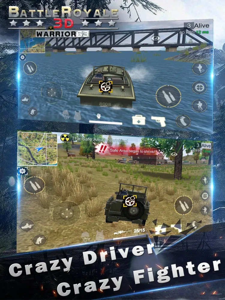 Tangkapan skrin Battle Royale 3D - Warrior63