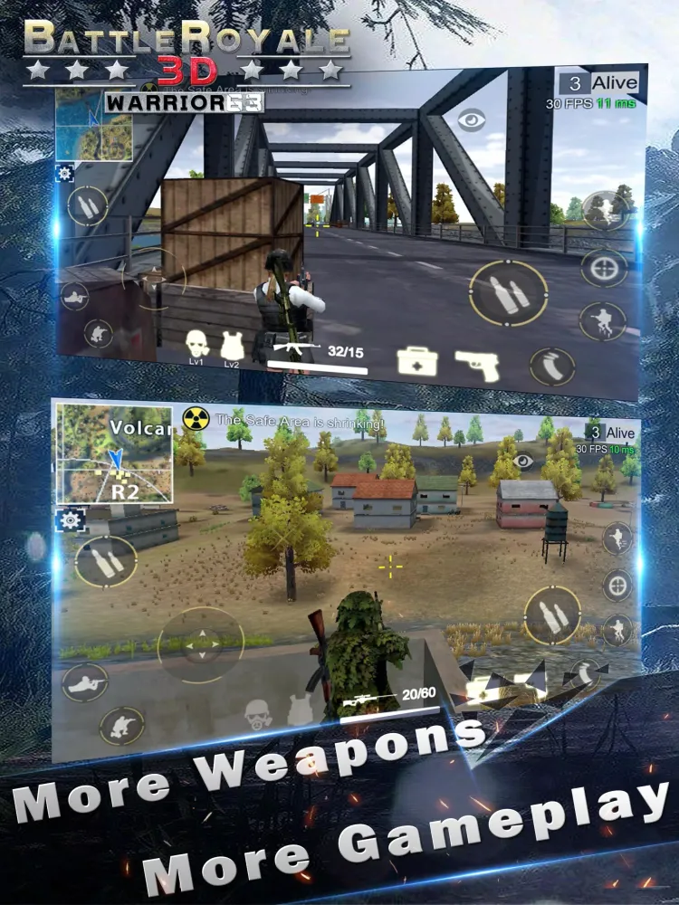 Tangkapan skrin Battle Royale 3D - Warrior63