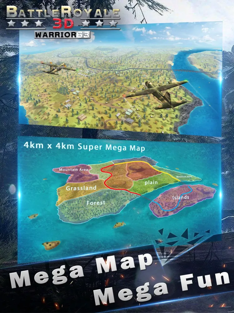 Tangkapan skrin Battle Royale 3D - Warrior63