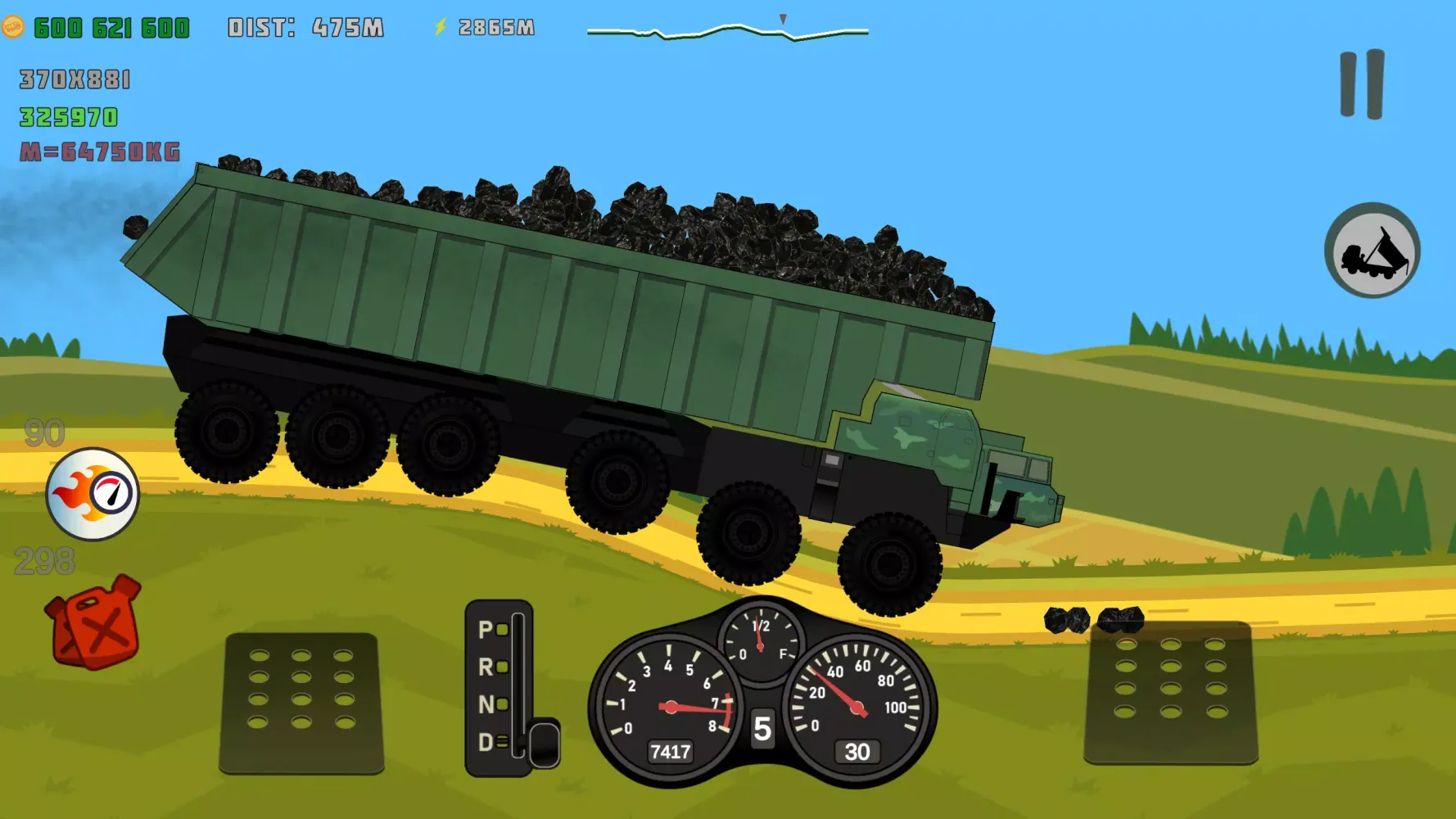 Tangkapan skrin Trucker - Overloaded Trucks