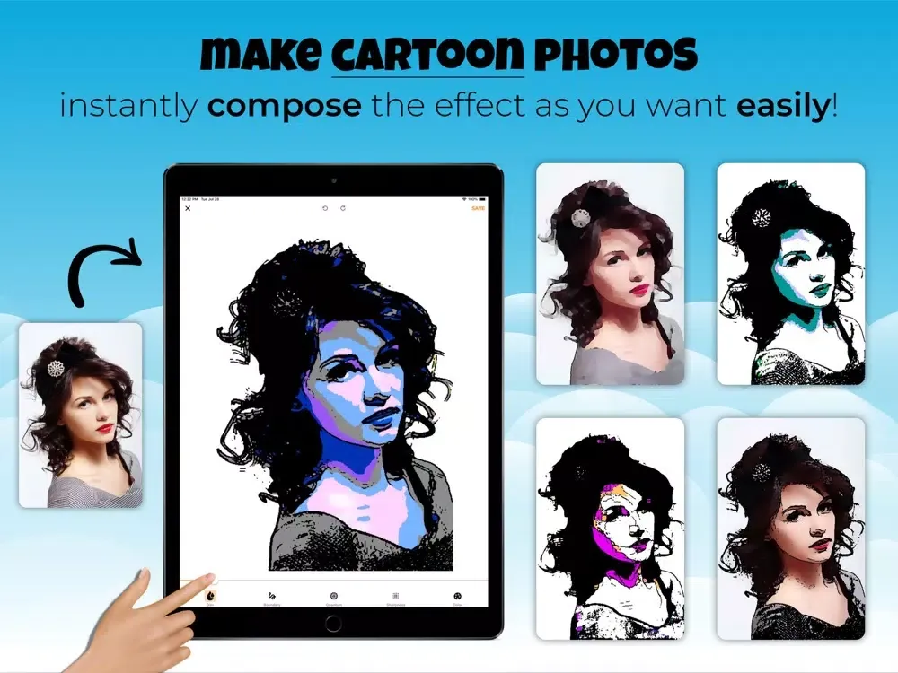 Cartoon Photo Editor. iPad 應用截圖