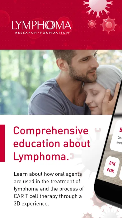 Capturas de tela do LRF Understanding Lymphoma