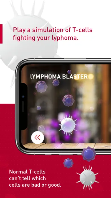 Capturas de tela do LRF Understanding Lymphoma