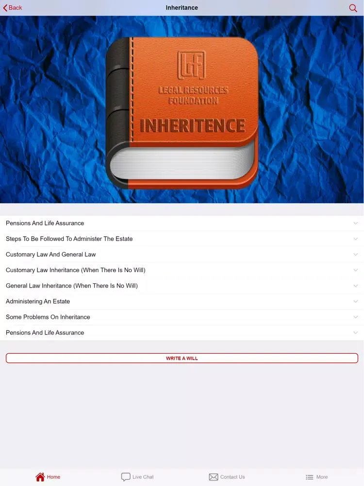 Скриншоты LRF Legal Aid App iPad 