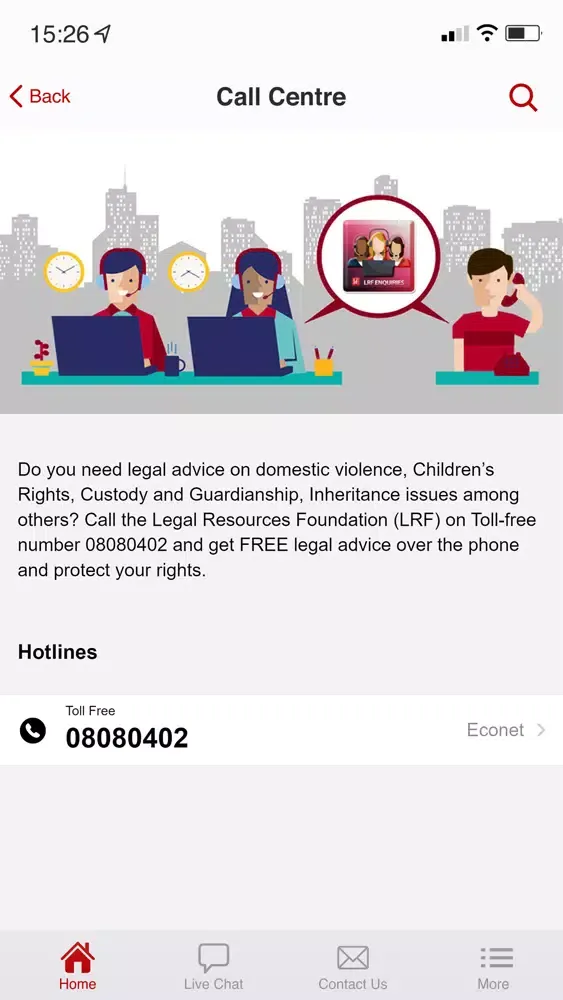 Скриншоты LRF Legal Aid App