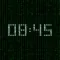 Hacker Clock - Green Matrix