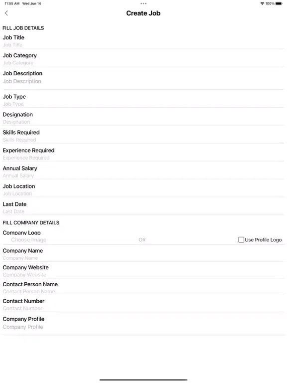 WeHoWorks Employer iPad  স্ক্রিনশট