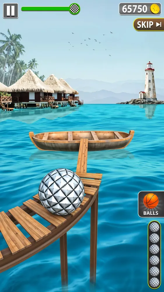 Tangkapan skrin Rollance Sky Rolling Ball Game