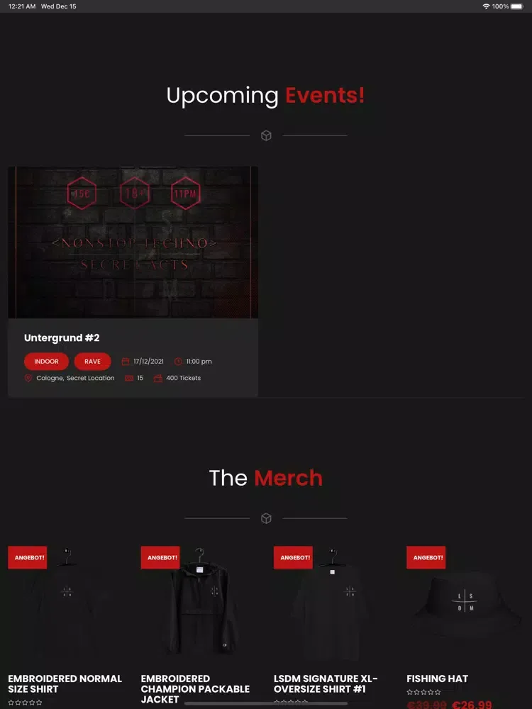 ภาพหน้าจอของ LSDM Events and Nightlife iPad 