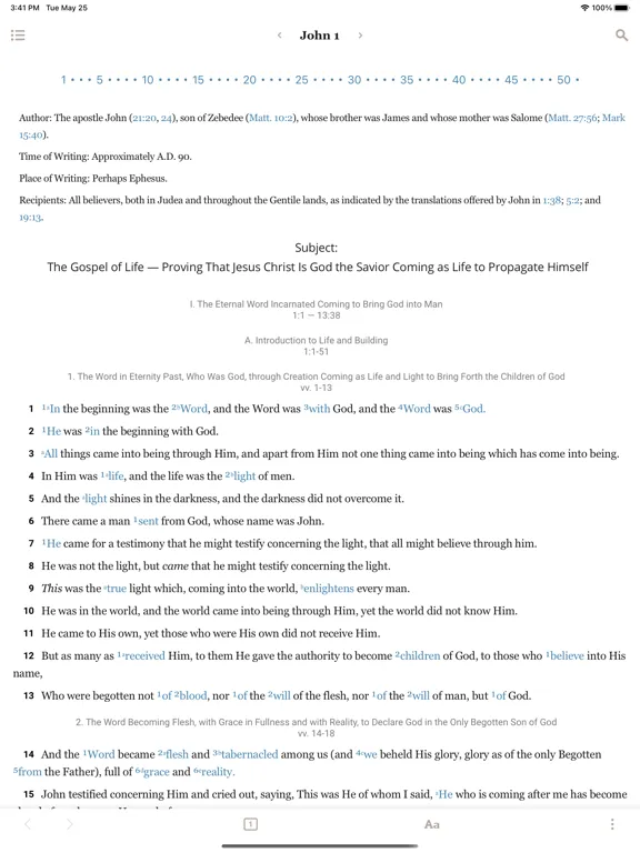 Capturas de tela do Holy Bible Recovery Version iPad 