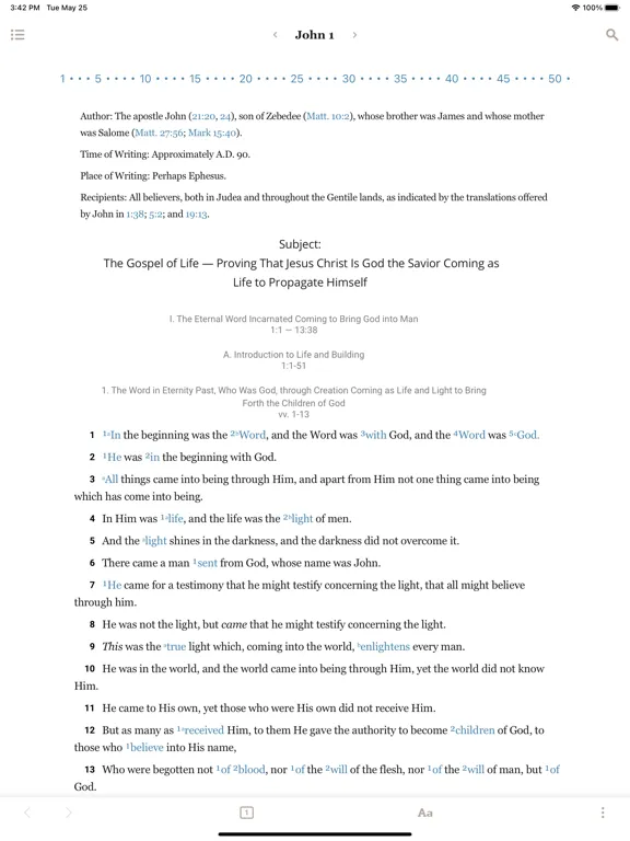 Capturas de tela do Holy Bible Recovery Version iPad 