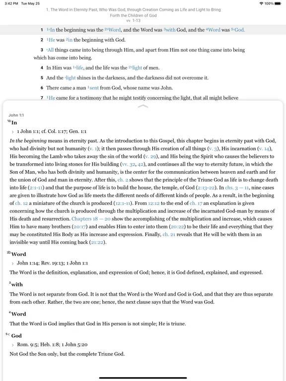 Capturas de tela do Holy Bible Recovery Version iPad 