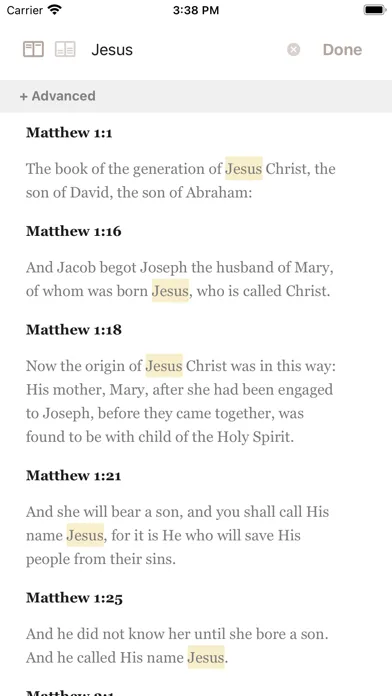 Capturas de tela do Holy Bible Recovery Version