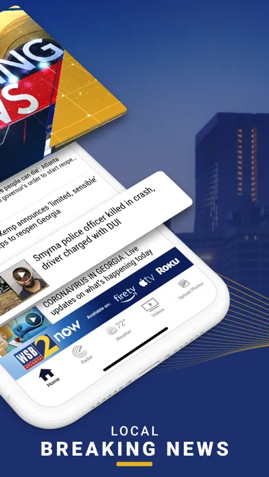 Capturas de tela do WSB-TV News