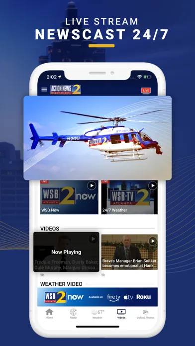 Capturas de tela do WSB-TV News