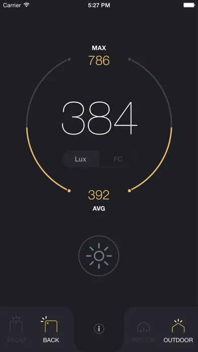 Light Meter - lux and foot candle measurement tool Screenshots