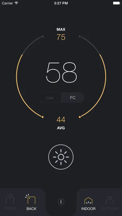 Light Meter - lux and foot candle measurement tool Screenshots