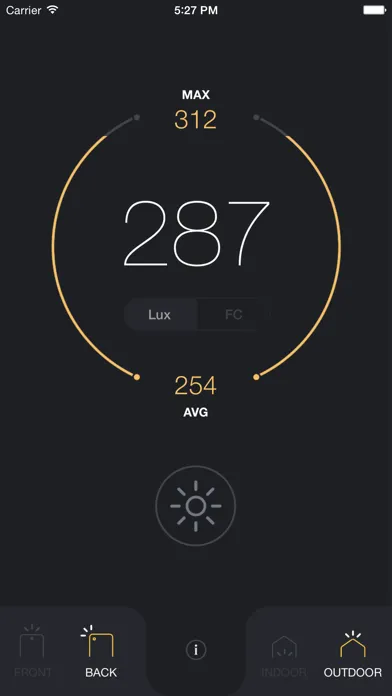 Light Meter - lux and foot candle measurement tool Screenshots
