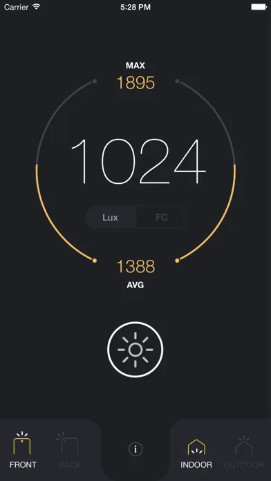 Light Meter - lux and foot candle measurement tool Screenshots