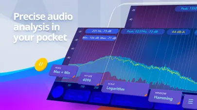 ภาพหน้าจอของ Audio spectrum analyzer EQ Rta