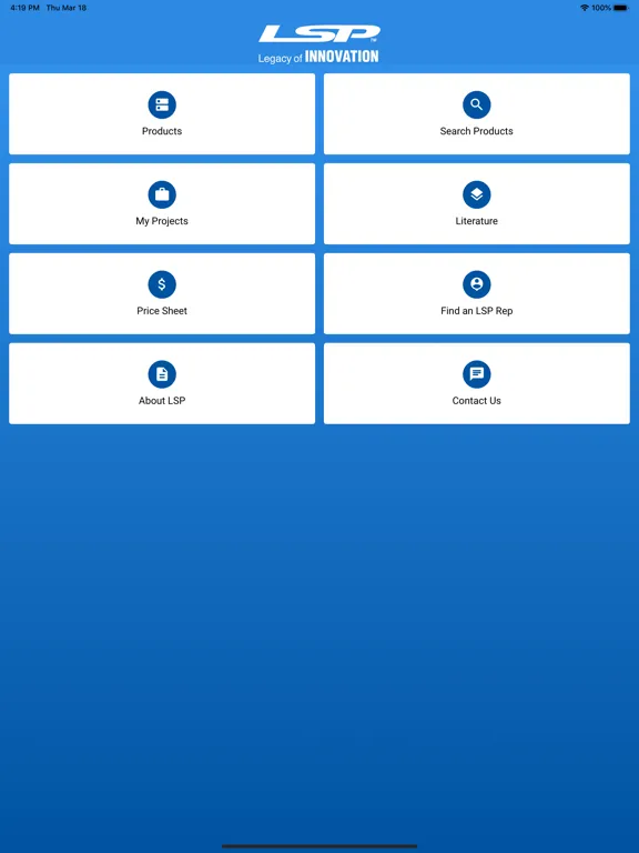 LSP Products Catalog iPad  Screenshots