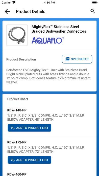 LSP Products Catalog Screenshots