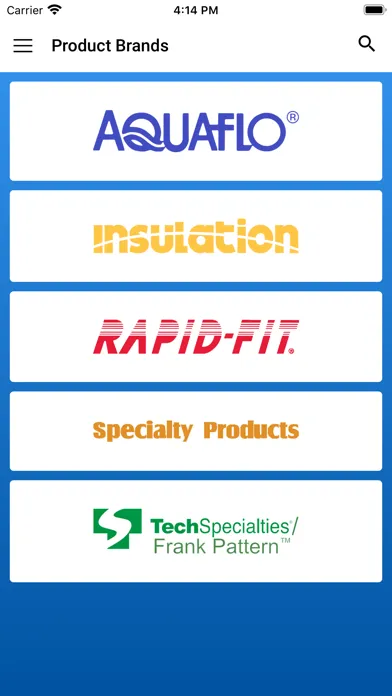 LSP Products Catalog Screenshots