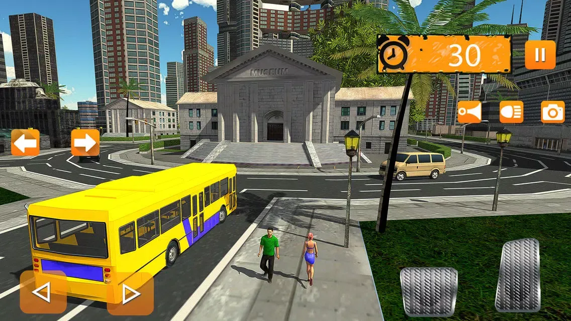 Pro City Coach Bus Driving Sim سکرین شاٹس