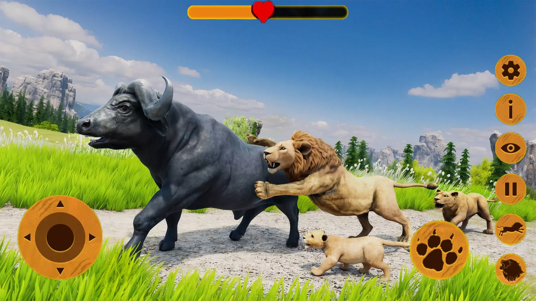 Tangkapan layar Wild Lion Attack Survival Sim