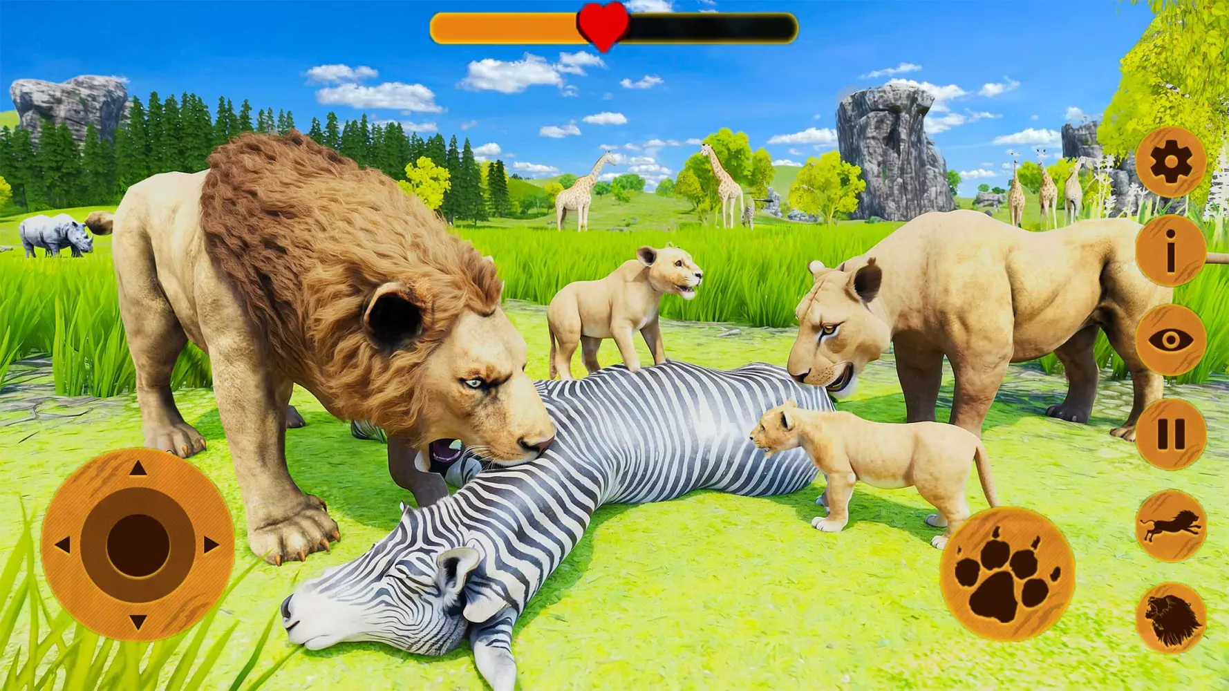 Tangkapan layar Wild Lion Attack Survival Sim