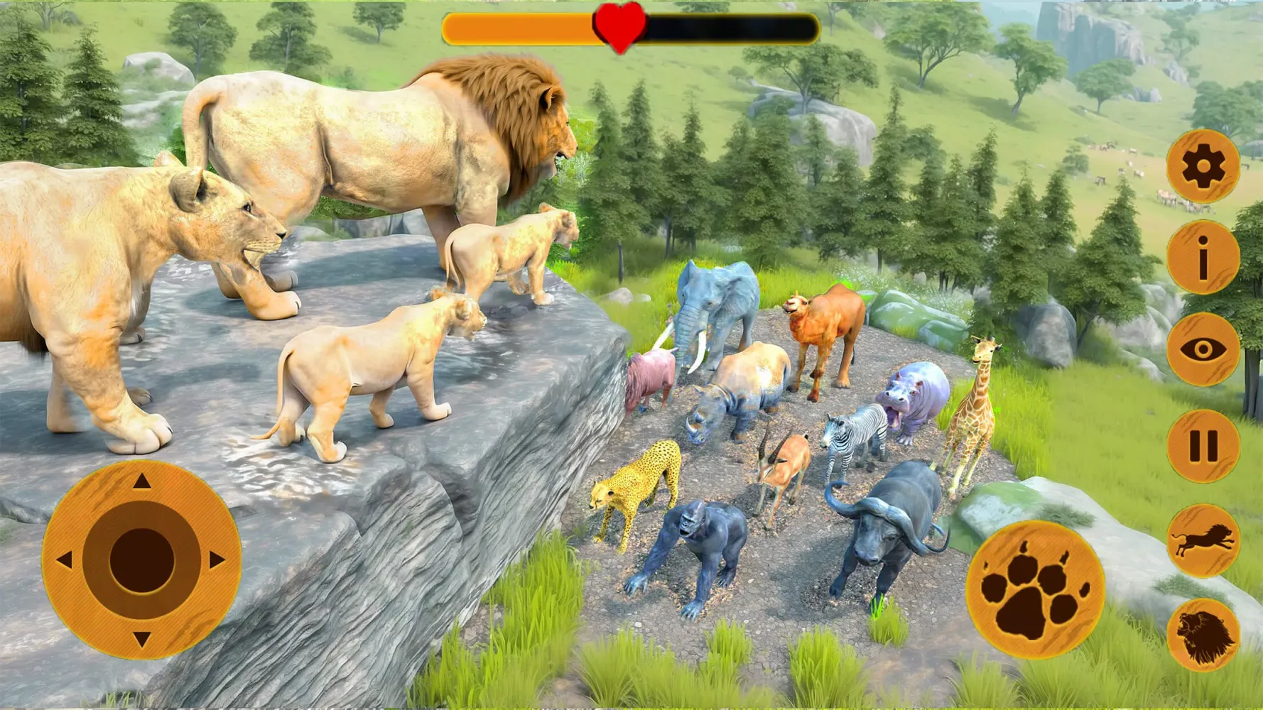Tangkapan layar Wild Lion Attack Survival Sim