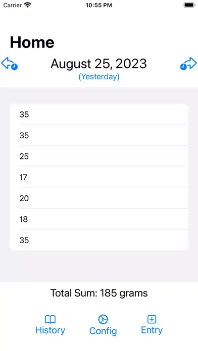 Protein Tracker - For Health Screenshots