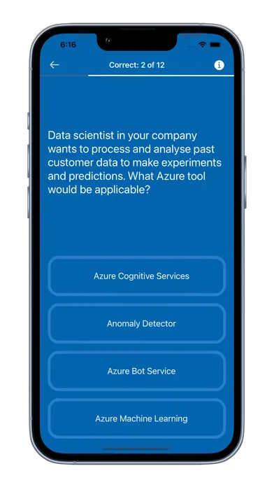 Azure AI Fundamentals Quiz Screenshots