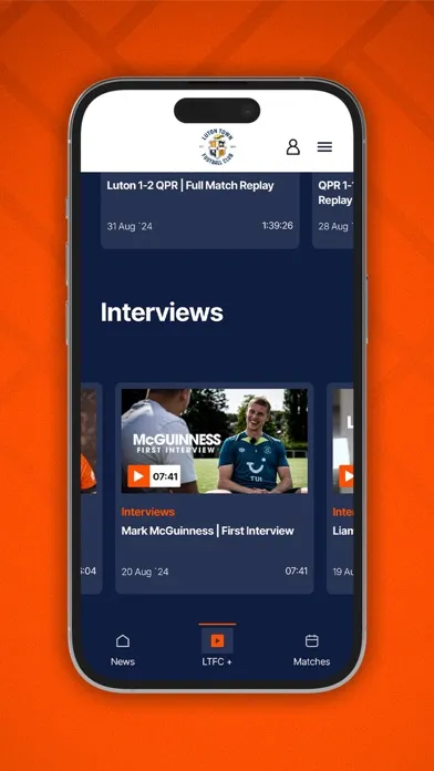 Capturas de tela do Luton Town FC