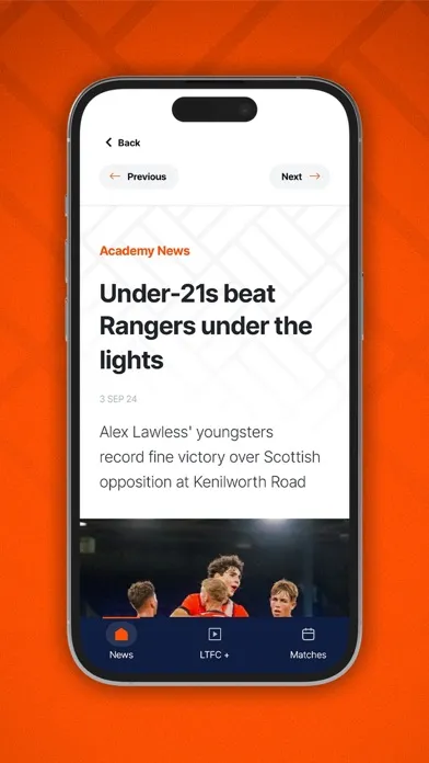 Capturas de tela do Luton Town FC