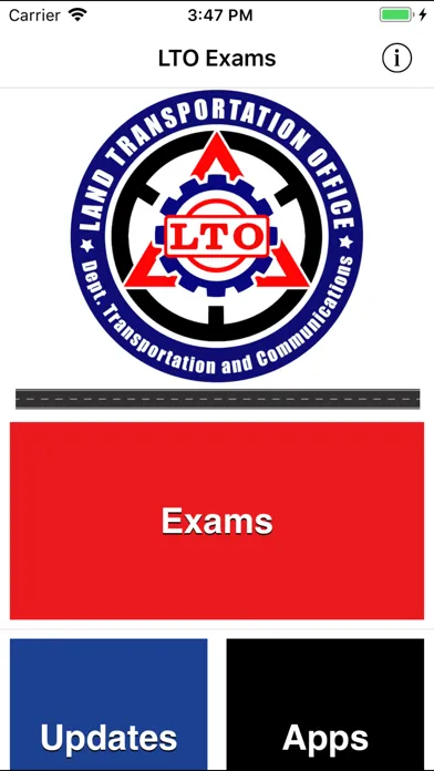 Tangkapan skrin LTO Driver's License Exam Test
