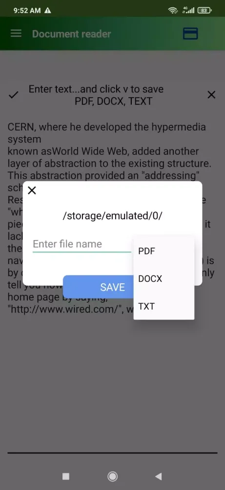 Captures d'écran de Docs Reader Docs Viewer Editor